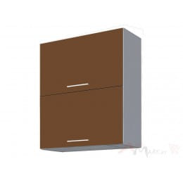 Шкаф под посуду Интерлиния Мила Gloss ВШС60-720-2дг, шоколад