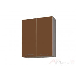 Шкаф под посуду Интерлиния Мила Gloss ВШС60-720-2дв, шоколад