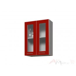 Шкаф навесной Интерлиния Мила Gloss ВШ60ст-720-2дв, бордовый