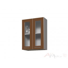Шкаф навесной Интерлиния Мила Gloss ВШ60ст-720-2дв, шоколад