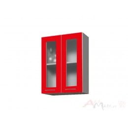 Шкаф навесной Интерлиния Мила Gloss ВШ60ст-720-2дв, красный