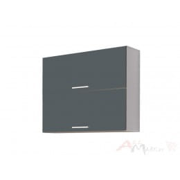 Шкаф навесной Интерлиния Мила Gloss ВШ80-720-2дг, асфальт