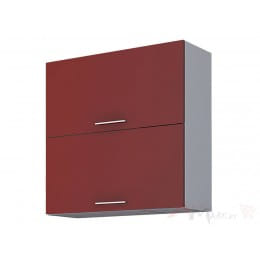 Шкаф навесной Интерлиния Мила Gloss ВШ70-720-2дг, бордовый