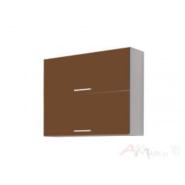 Шкаф навесной Интерлиния Мила Gloss ВШ80-720-2дг, шоколад