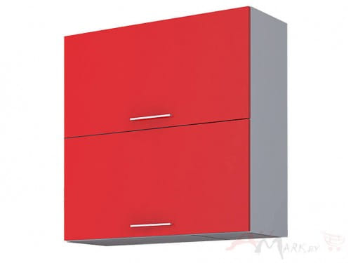 Шкаф под посуду Интерлиния ВШС80-720-2дг модуль кухни Мила Глосс в цвете красный