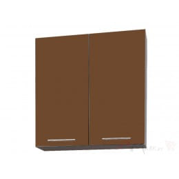 Шкаф навесной Интерлиния Мила Gloss ВШ70-720-2дв, шоколад