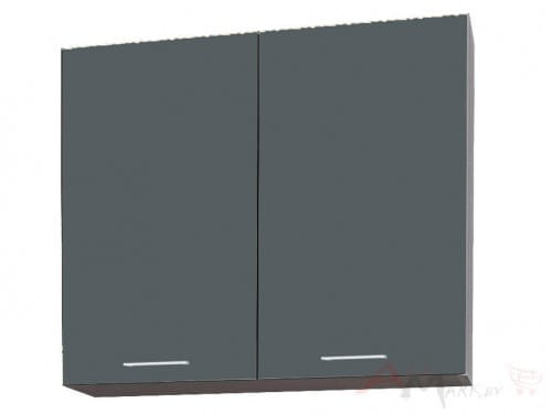 Шкаф под посуду Интерлиния ВШС80-720-2дв модуль кухни Мила Глосс в цвете асфальт