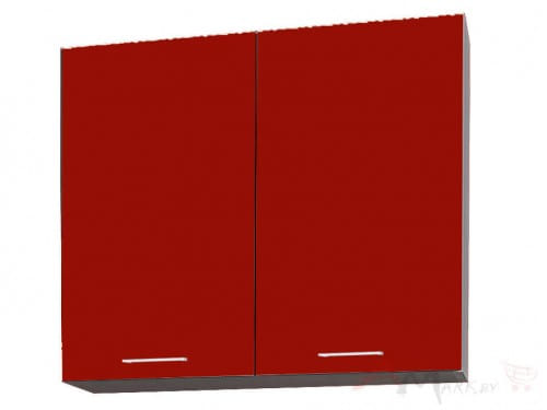 Шкаф под посуду Интерлиния ВШС80-720-2дв модуль кухни Мила Глосс в цвете бордовый