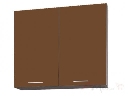 Шкаф под посуду Интерлиния ВШС80-720-2дв модуль кухни Мила Глосс в цвете шоколад
