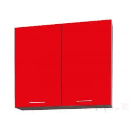 Шкаф под посуду Интерлиния Мила Gloss ВШС80-720-2дв, красный
