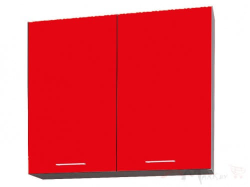 Шкаф под посуду Интерлиния ВШС80-720-2дв модуль кухни Мила Глосс в цвете красный
