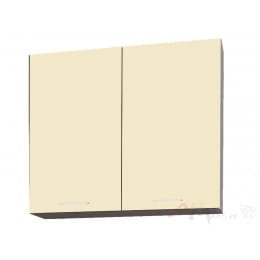 Шкаф навесной Интерлиния Мила Gloss ВШ80-720-2дв, ваниль