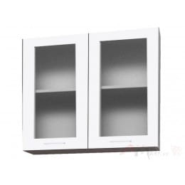 Шкаф навесной Интерлиния Мила Gloss ВШ80ст-720-2дв, белый