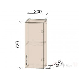 Шкаф навесной Интерлиния Мила Крафт ВШ30-720-1дв