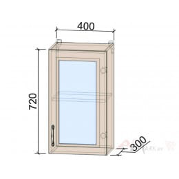 Шкаф навесной Интерлиния Мила Крафт ВШ40ст-720-1дв