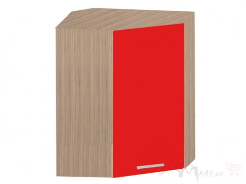 Шкаф навесной угловой Интерлиния ВШУ-720 модуль кухни Мила в цвете красный