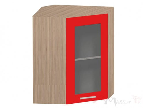 Шкаф навесной угловой Интерлиния ВШУст-720 модуль кухни Мила в цвете красный
