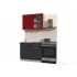 Шкаф навесной Интерлиния ВШ50ст-720-1дв модуль кухни Мила Пластик в цвете красный