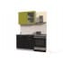 Шкаф навесной Интерлиния ВШ50ст-720-1дв модуль кухни Мила Пластик в цвете черный