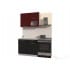 Шкаф под посуду Интерлиния ВШС50-720-2дг(2ст) модуль кухни Мила Пластик в цвете бордовый