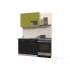 Шкаф навесной Интерлиния ВШ50-720-2дг(2ст) модуль кухни Мила Пластик в цвете черный