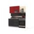 Шкаф под посуду Интерлиния ВШС60-720-2дг(1ст) модуль кухни Мила Пластик в цвете красный