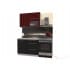 Шкаф навесной Интерлиния ВШ60-720-2дг(1ст) модуль кухни Мила Пластик в цвете бордовый