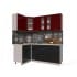 Шкаф навесной Интерлиния ВШ30ст-720-1дв модуль кухни Мила Пластик в цвете бордовый