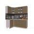 Шкаф навесной Интерлиния ВШ30ст-720-1дв модуль кухни Мила Пластик в цвете капучино