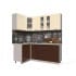 Шкаф навесной Интерлиния ВШ40-720-1дв модуль кухни Мила Пластик в цвете шоколад
