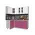 Шкаф навесной Интерлиния ВШ30ст-720-1дв модуль кухни Мила Пластик в цвете гортензия