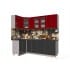 Шкаф навесной Интерлиния ВШ40ст-720-1дв модуль кухни Мила Пластик в цвете красный