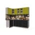 Шкаф навесной Интерлиния ВШ40ст-720-1дв модуль кухни Мила Пластик в цвете олива