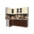 Шкаф навесной Интерлиния ВШ40ст-720-1дв модуль кухни Мила Пластик в цвете шоколад