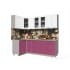 Шкаф навесной Интерлиния ВШ40ст-720-1дв модуль кухни Мила Пластик в цвете гортензия