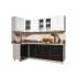 Шкаф навесной Интерлиния ВШ60-720-2дв модуль кухни Мила Пластик в цвете черный