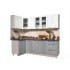 Шкаф навесной Интерлиния ВШ60-720-2дв модуль кухни Мила Пластик в цвете мрамор