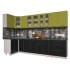 Шкаф под посуду Интерлиния ВШС80ст-720-2дв модуль кухни Мила Пластик в цвете черный