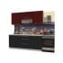 Шкаф под мойку Интерлиния НШ60мс-2дв модуль кухни Мила Пластик в цвете черный