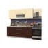 Шкаф под мойку Интерлиния НШ60мс-2дв модуль кухни Мила Пластик в цвете шоколад