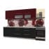 Шкаф под посуду Интерлиния ВШС80-720-2дг(1ст) модуль кухни Мила Пластик в цвете бордовый
