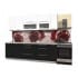 Шкаф под посуду Интерлиния ВШС70-720-2дг(2ст) модуль кухни Мила Пластик в цвете черный