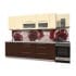 Шкаф под посуду Интерлиния ВШС70-720-2дг(2ст) модуль кухни Мила Пластик в цвете шоколад