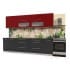 Шкаф под мойку Интерлиния НШ50мс-1дв модуль кухни Мила Пластик в цвете антрацит