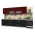 Шкаф навесной Интерлиния ВШ50-720-1дв модуль кухни Мила Пластик в цвете бордовый