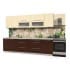 Шкаф под мойку Интерлиния НШ50мс-1дв модуль кухни Мила Пластик в цвете шоколад