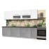Шкаф навесной Интерлиния ВШ50-720-1дв модуль кухни Мила Пластик в цвете мрамор