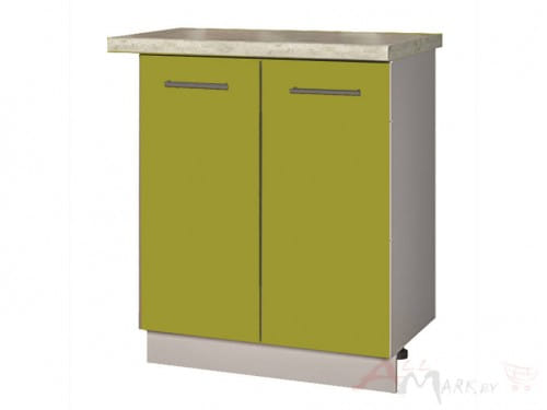 Шкаф под мойку Интерлиния НШ70мс-2дв модуль кухни Мила Пластик в цвете олива