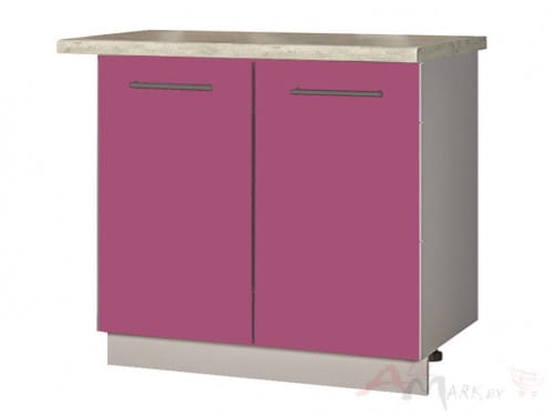Шкаф под мойку Интерлиния НШ80мс-2дв модуль кухни Мила Пластик в цвете гортензия