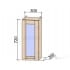 Шкаф навесной Интерлиния ВШ30ст-720-1дв модуль кухни Мила Пластик в цвете ваниль